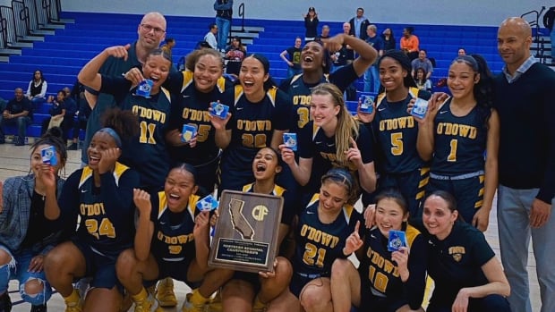 B. O'Dowd girls posing after title 2